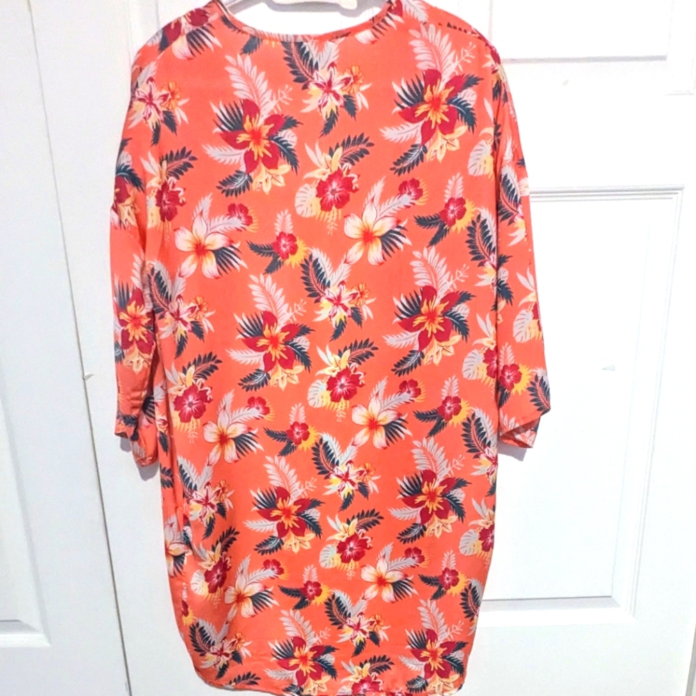 Bright Floral Kimono Style Coverup by TWIK - Picture 2 of 5